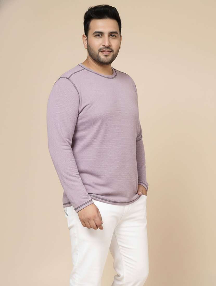 men solid round neck long sleeve t-shirt - 22285887 -  Standard Image - 1