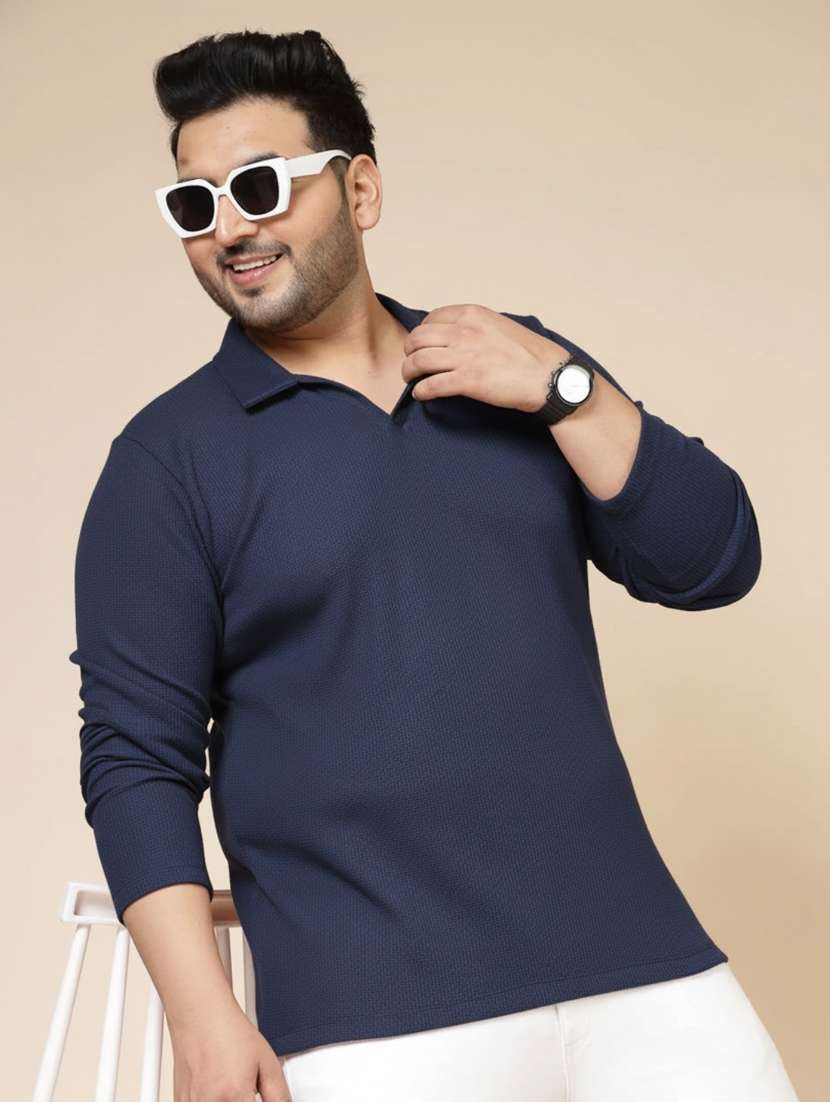 men solid long sleeve polo t-shirt - 22285892 -  Standard Image - 1