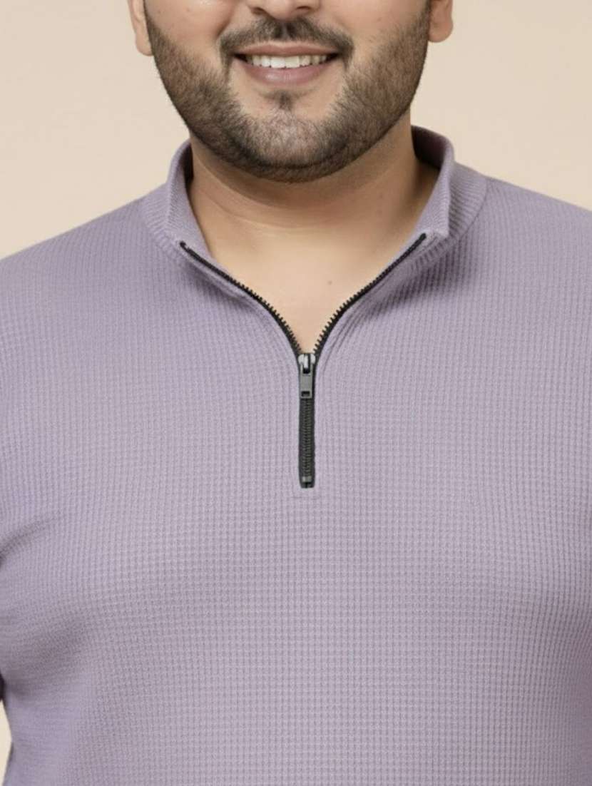 men solid stand collar long sleeve t-shirt - 22285894 -  Standard Image - 4