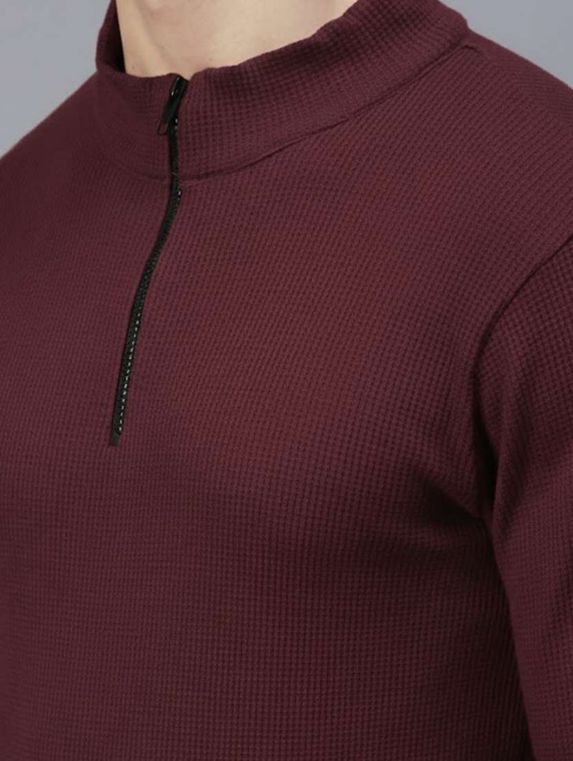 men solid stand collar long sleeve t-shirtc - 22285896 -  Standard Image - 4