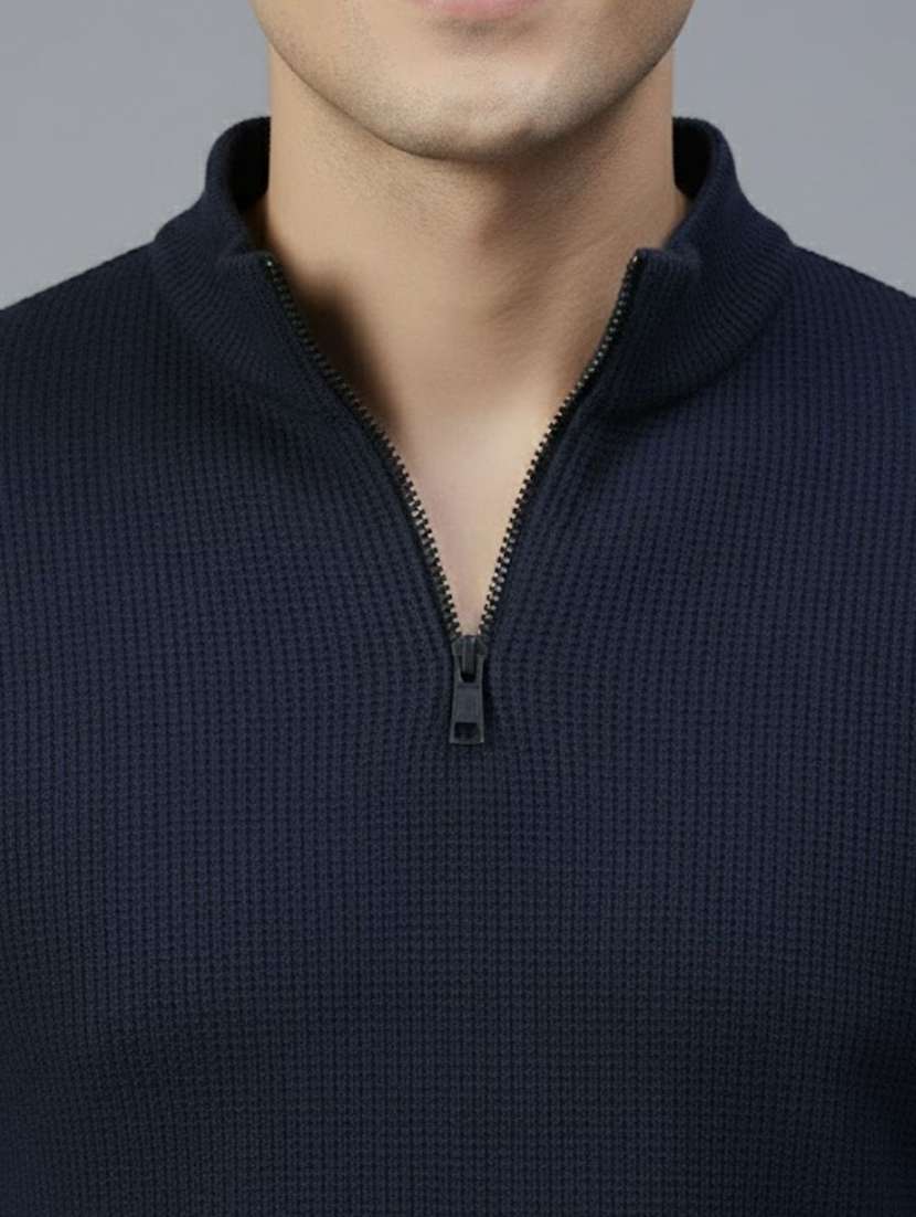 men solid stand collar long sleeve t-shirt - 22285897 -  Standard Image - 4