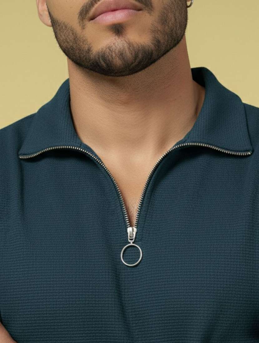men solid round sleeve polo t-shirt - 22285901 -  Standard Image - 4
