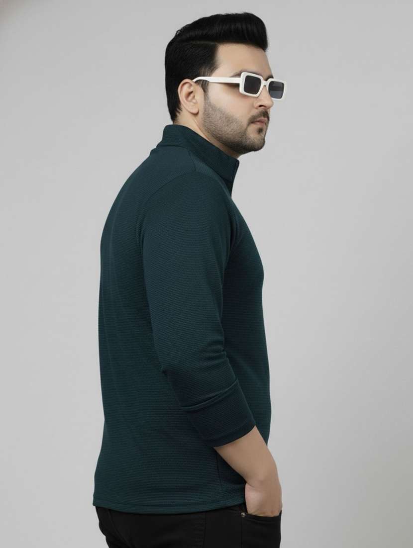 men solid stand collar long sleeve t-shirt - 22285902 -  Standard Image - 1