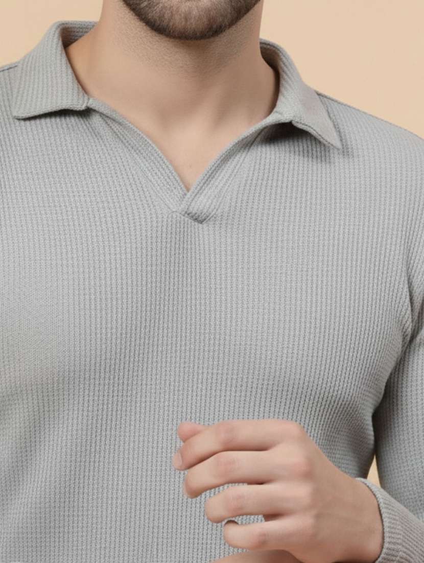 men solid round sleeve polo t-shirt - 22285903 -  Standard Image - 4