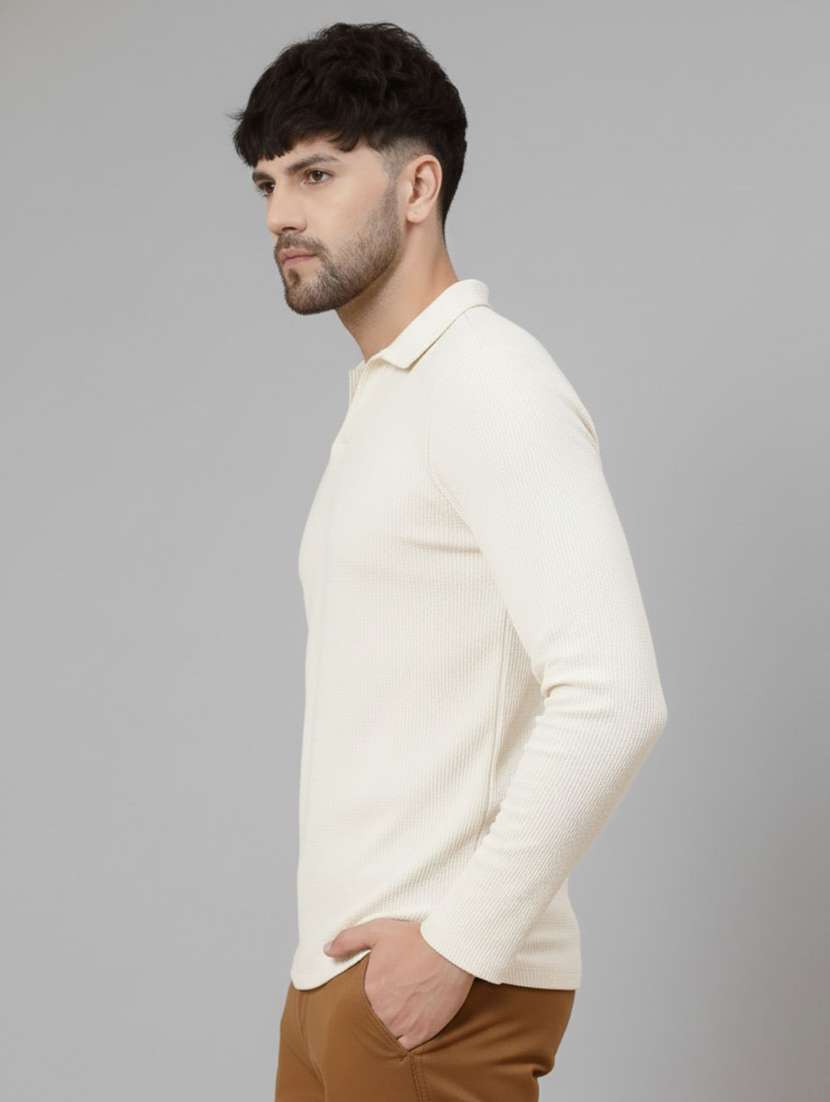 men solid long sleeve polo t-shirt - 22285905 -  Standard Image - 1