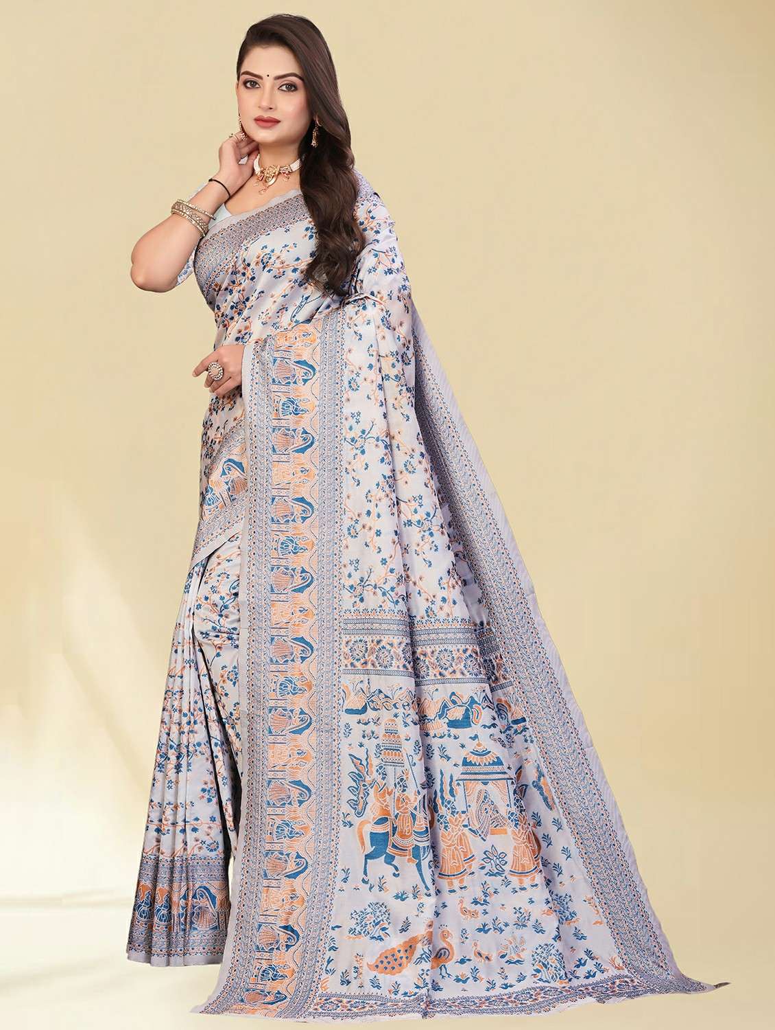 women self design banarasi saree with blouse - 22285913 -  Standard Image - 1