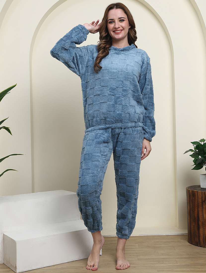 women solid nightwear pyjama set  - 22285917 -  Standard Image - 1