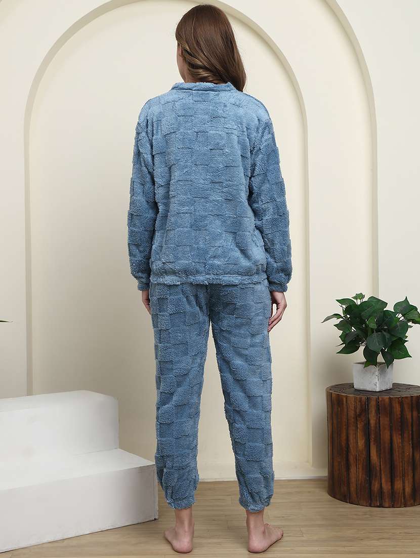 women solid nightwear pyjama set  - 22285917 -  Standard Image - 4