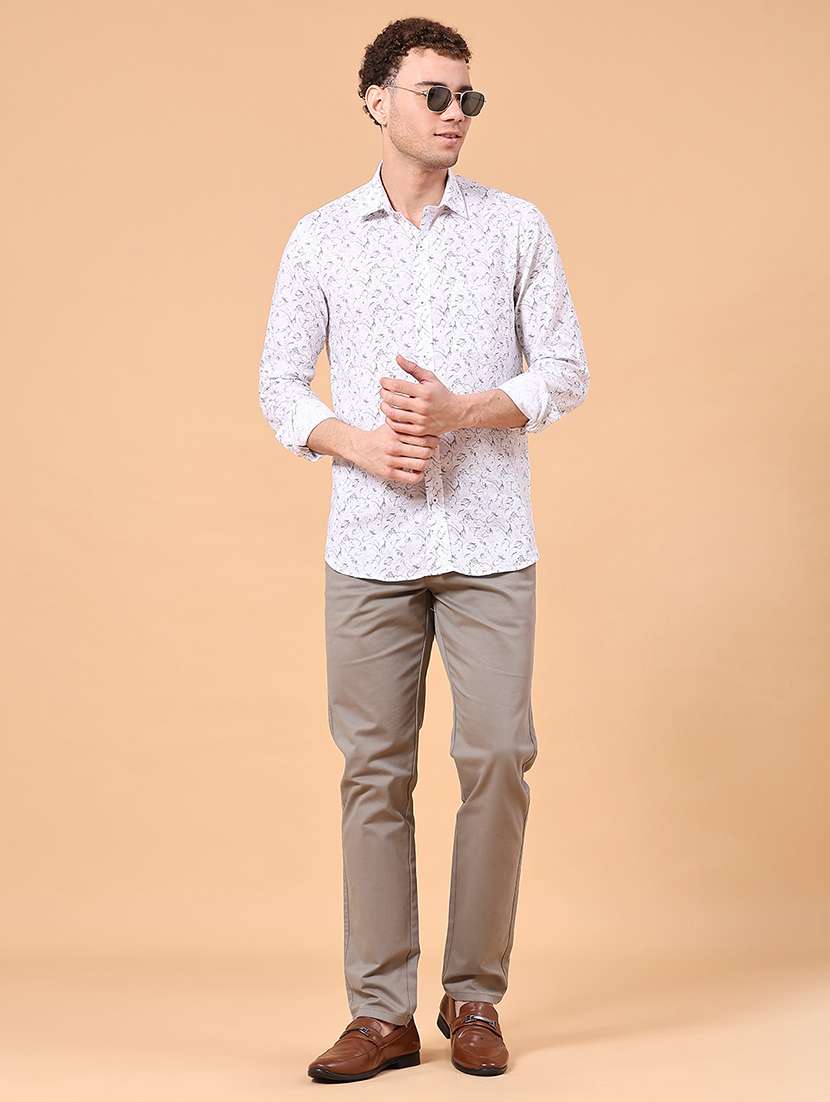 men solid mid rise chinos casual trouser - 22286169 -  Standard Image - 4