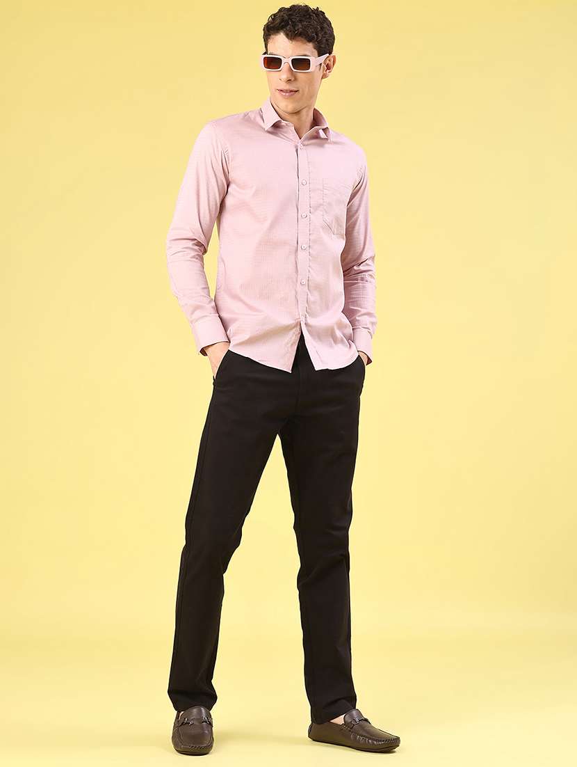 men solid mid rise chinos casual trouser - 22286172 -  Standard Image - 4