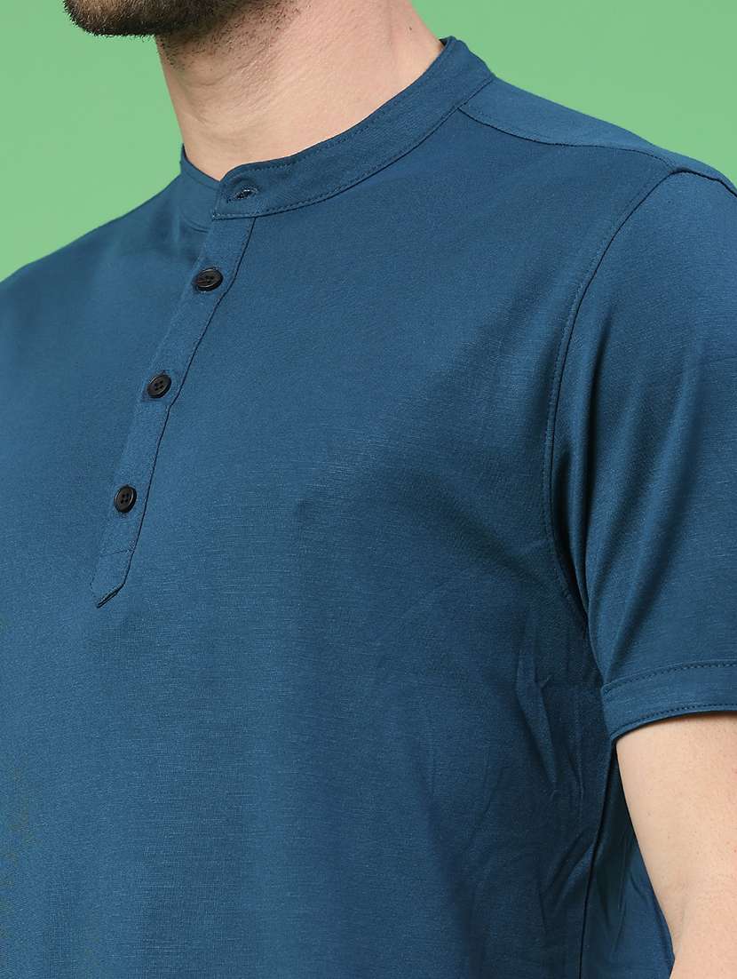Men Solid Short Sleeve Regular Fit T-shirt - 22286189 -  Standard Image - 4