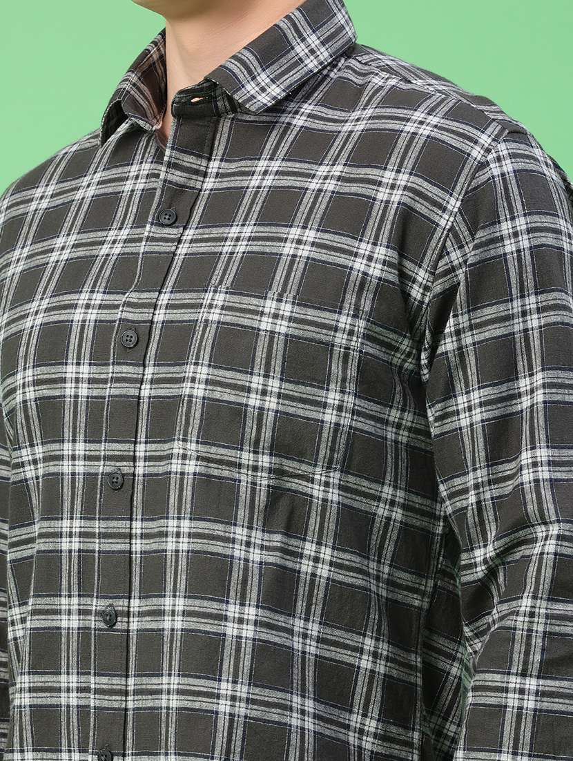 men checkered long sleeve regular fit casual shirt - 22286333 -  Standard Image - 1