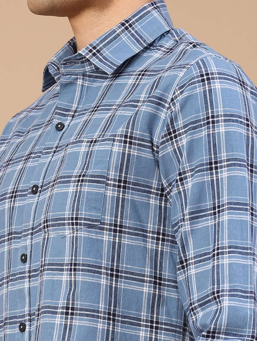 men checkered long sleeve regular fit casual shirt - 22286337 -  Standard Image - 1