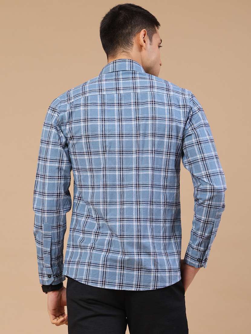 men checkered long sleeve regular fit casual shirt - 22286337 -  Standard Image - 4