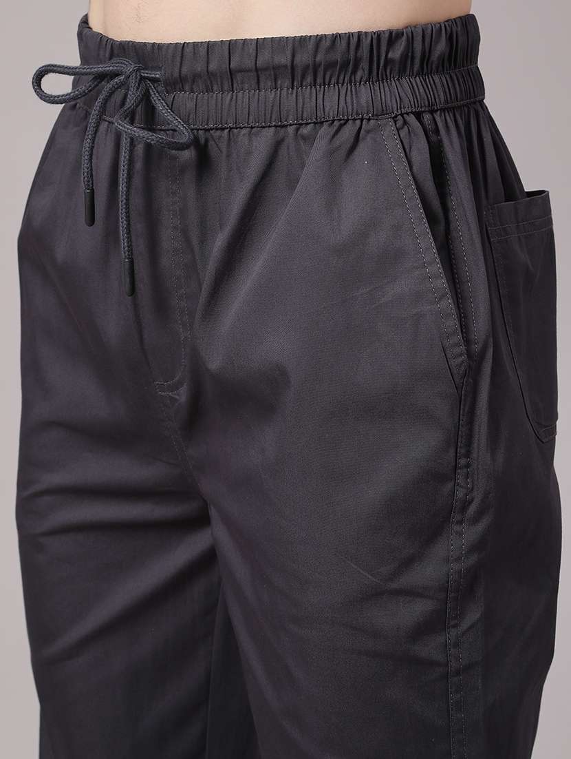 men solid mid rise joggers - 22286397 -  Standard Image - 1