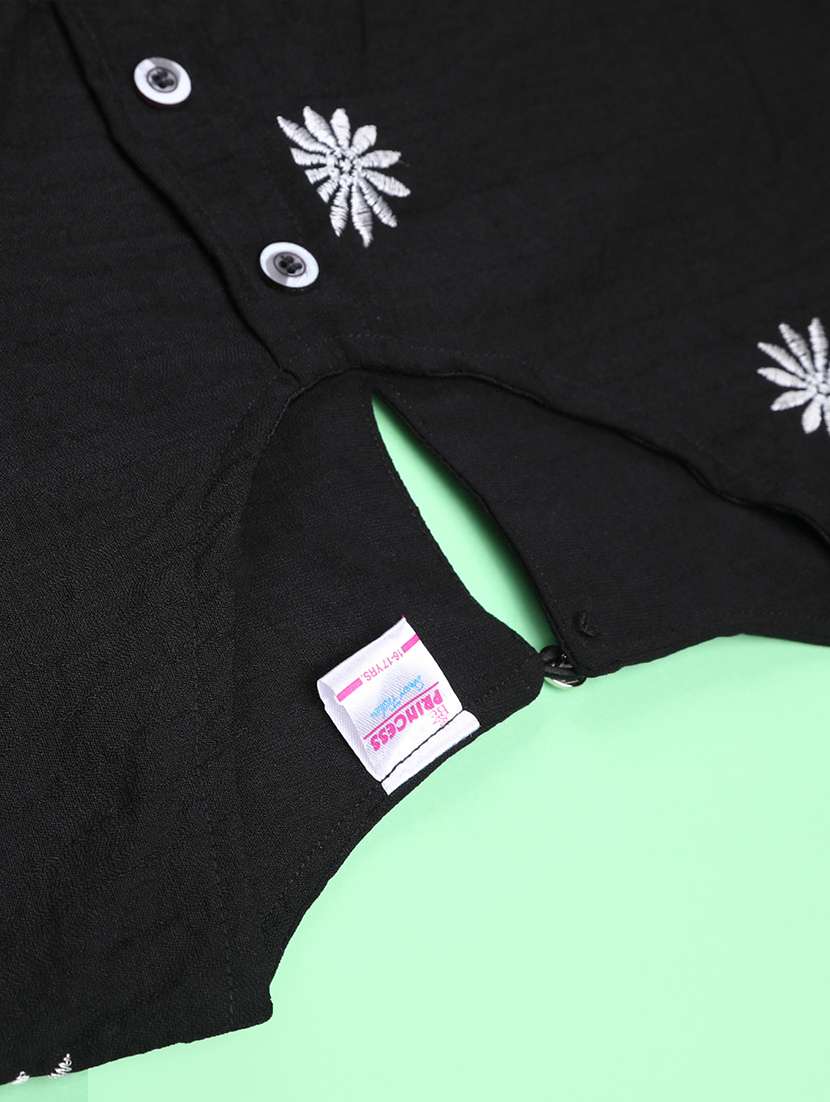 black rayon fit & flare dress - 22286416 -  Standard Image - 4