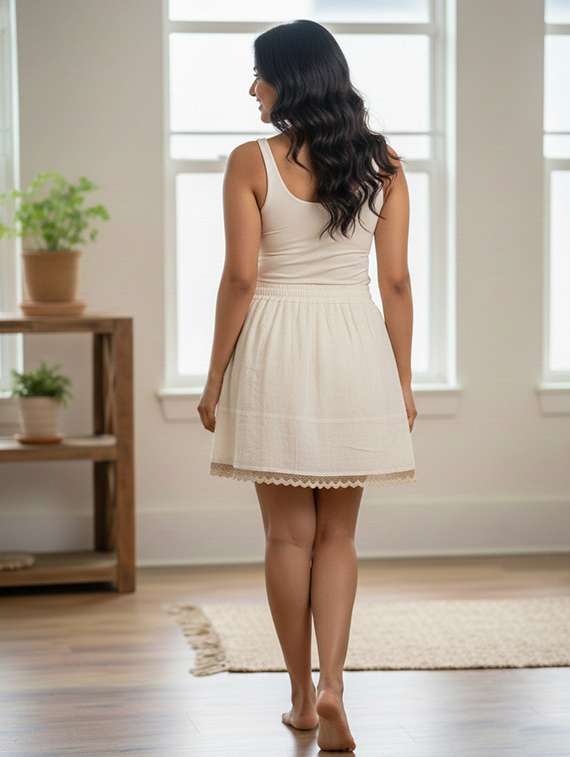 women self designed high rise flared skirt - 22286422 -  Standard Image - 1