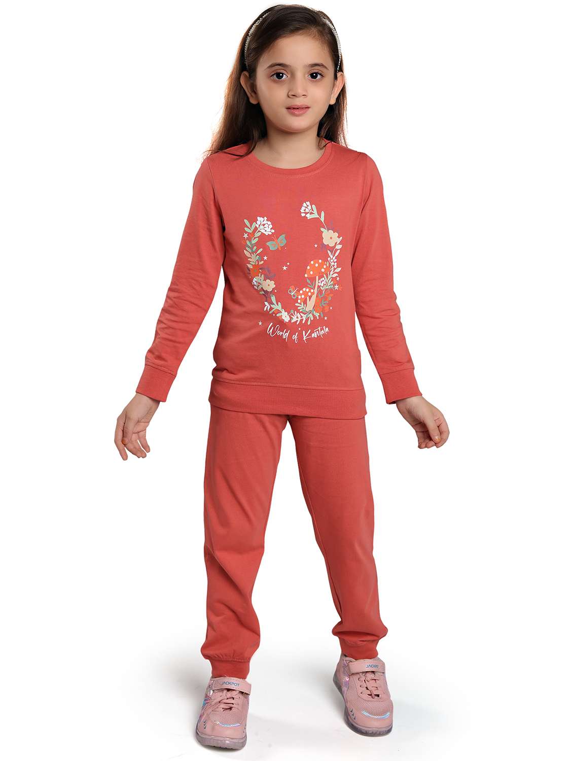 girls printed nightwear pyjama set - 22286428 -  Standard Image - 1