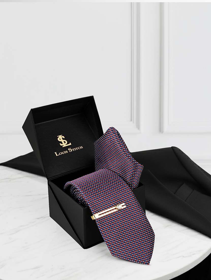 men neck tie set with pocket square & tie pin - 22286435 -  Standard Image - 1