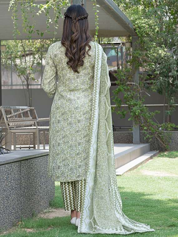 women printed three quarter sleeve kurta pant with dupatta set - 22286472 -  Standard Image - 4