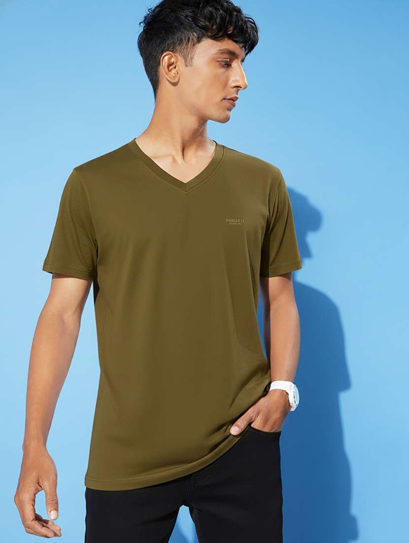 men solid short sleeve regular fit t-shirt - 22286786 -  Standard Image - 1