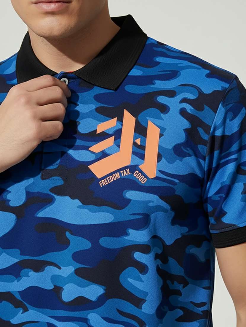 men camouflage short sleeve regular fit polo t-shirt - 22286798 -  Standard Image - 4