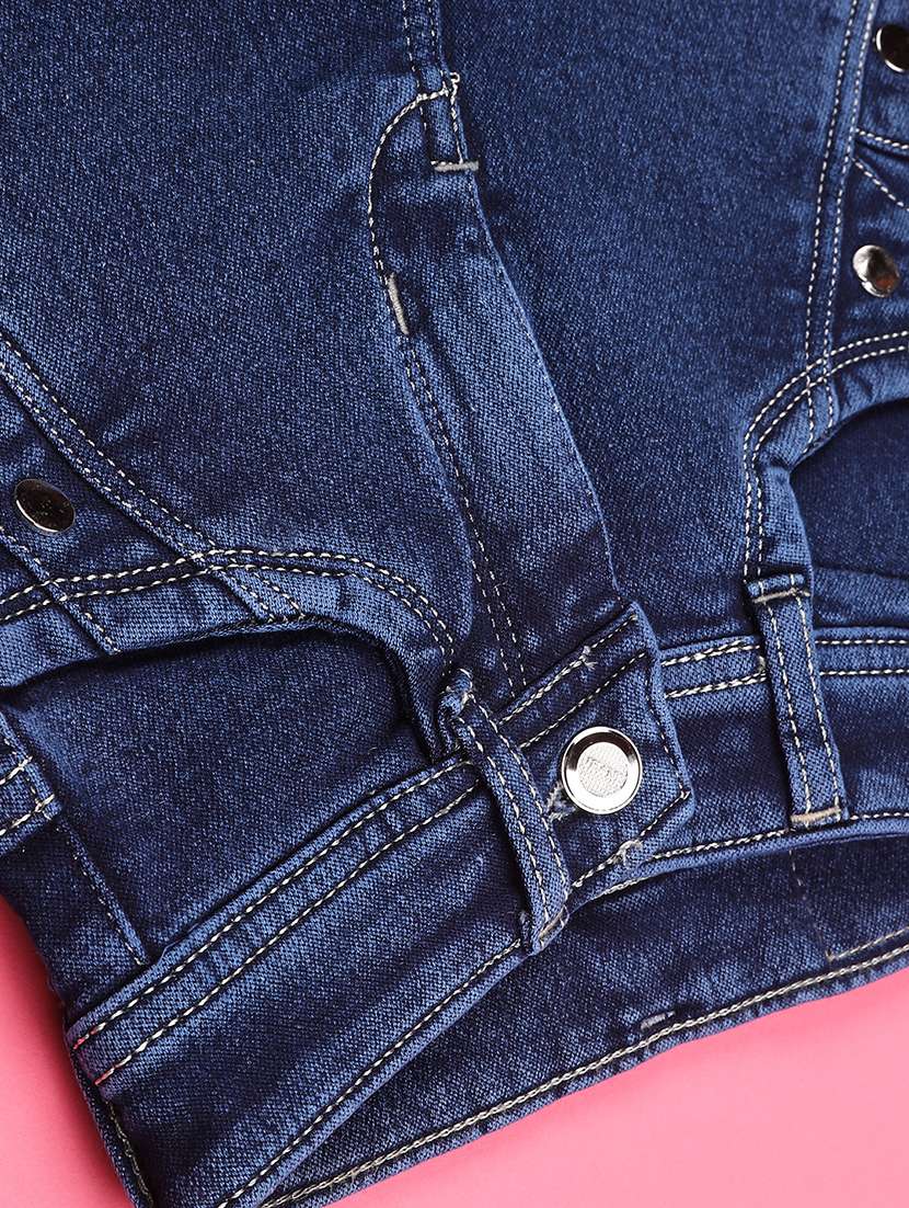 Girls Solid Mid Rise Straight Jeans - 22286835 -  Standard Image - 4