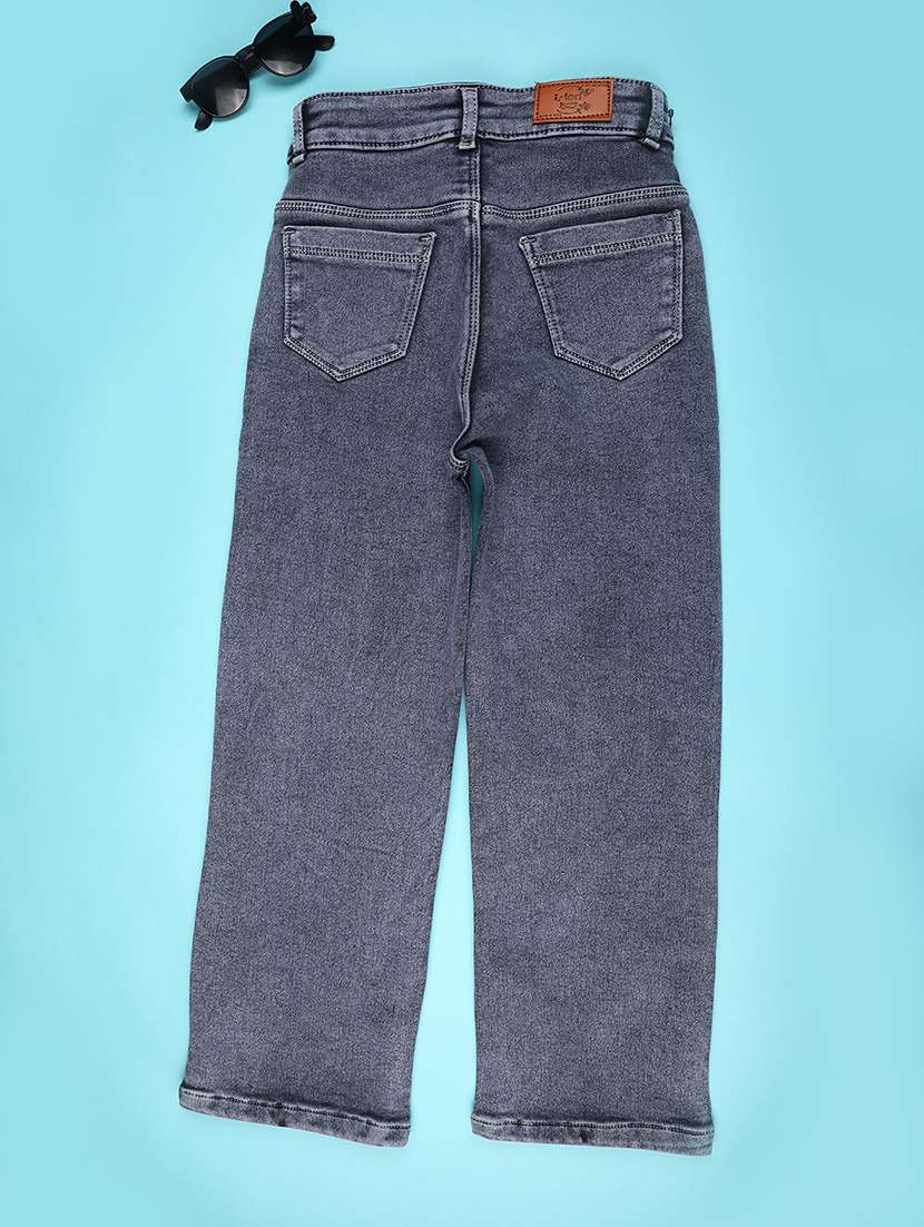 girls mid rise straight fit jeans - 22286847 -  Standard Image - 1