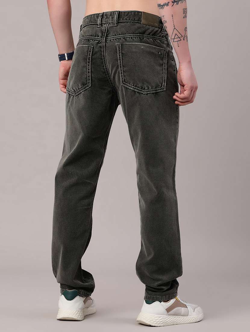 men washed mid rise straight fit  jeans - 22286895 -  Standard Image - 4