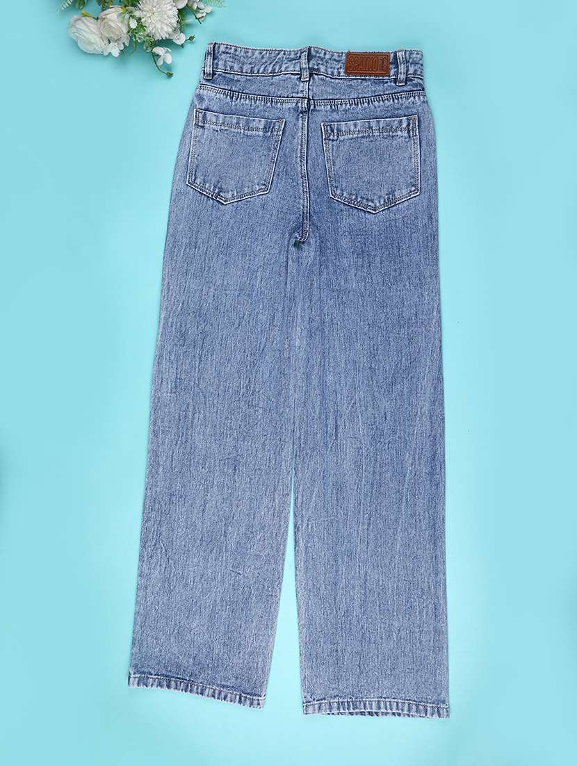 girls mid rise straight fit jeans - 22286908 -  Standard Image - 1