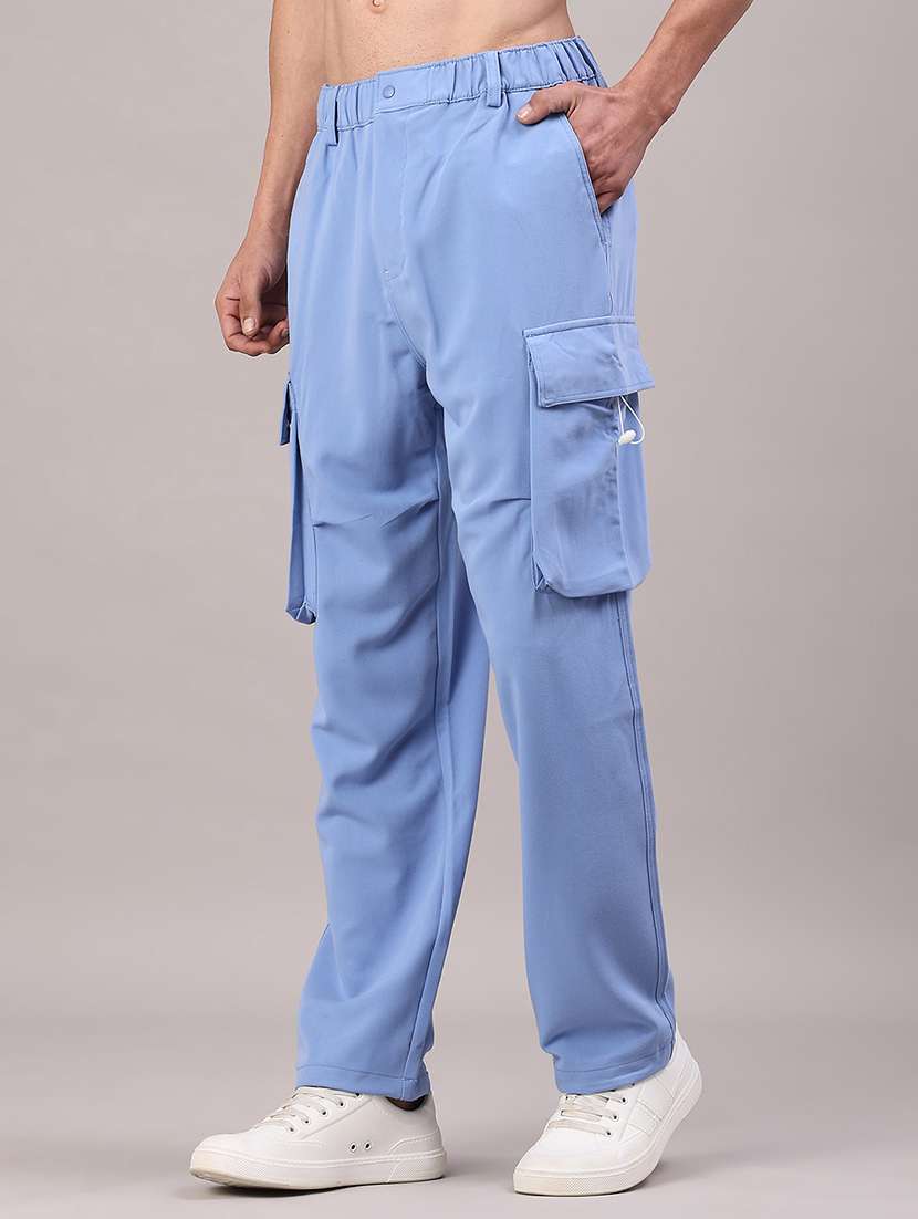 men solid mid rise regular fit cargo - 22286920 -  Standard Image - 1