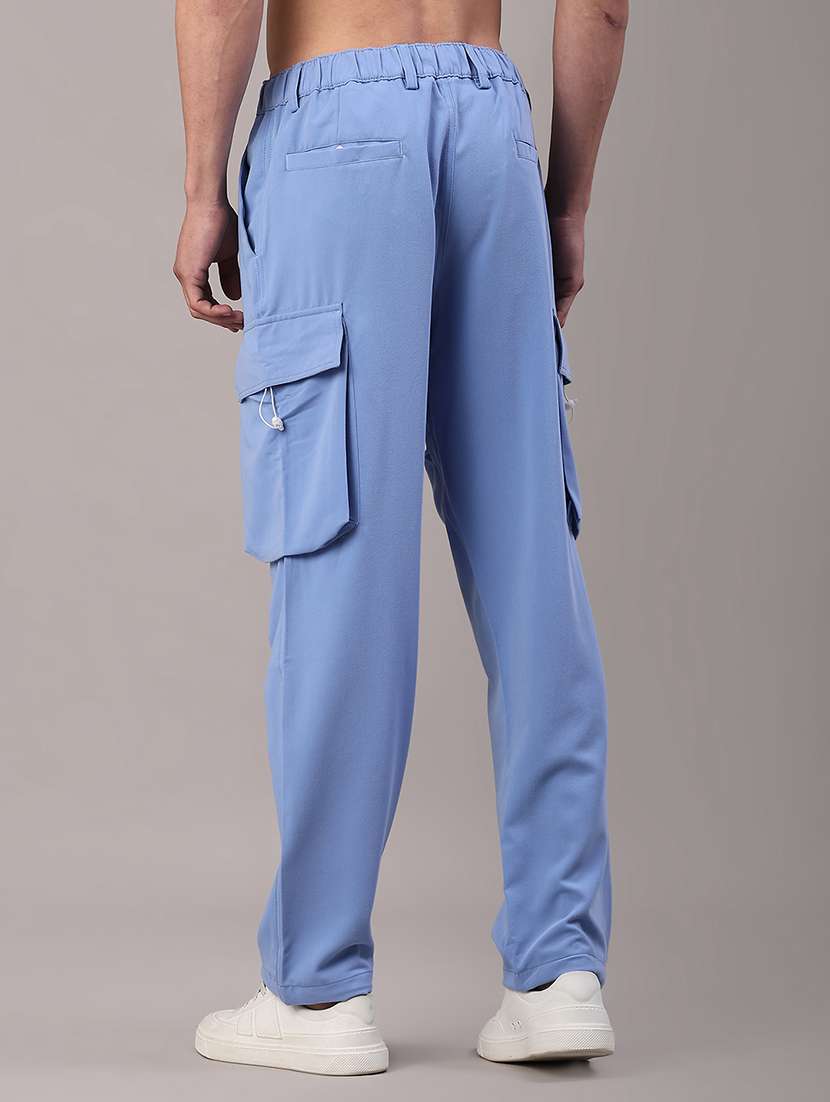 men solid mid rise regular fit cargo - 22286920 -  Standard Image - 4