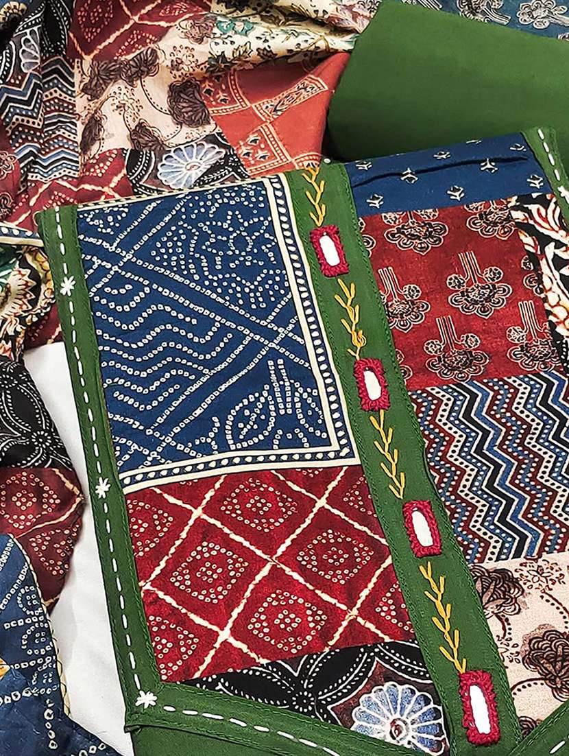 women printed unstitched suit set - 22286927 -  Standard Image - 1