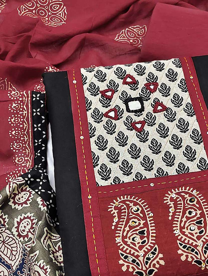 women printed unstitched suit set - 22286930 -  Standard Image - 1