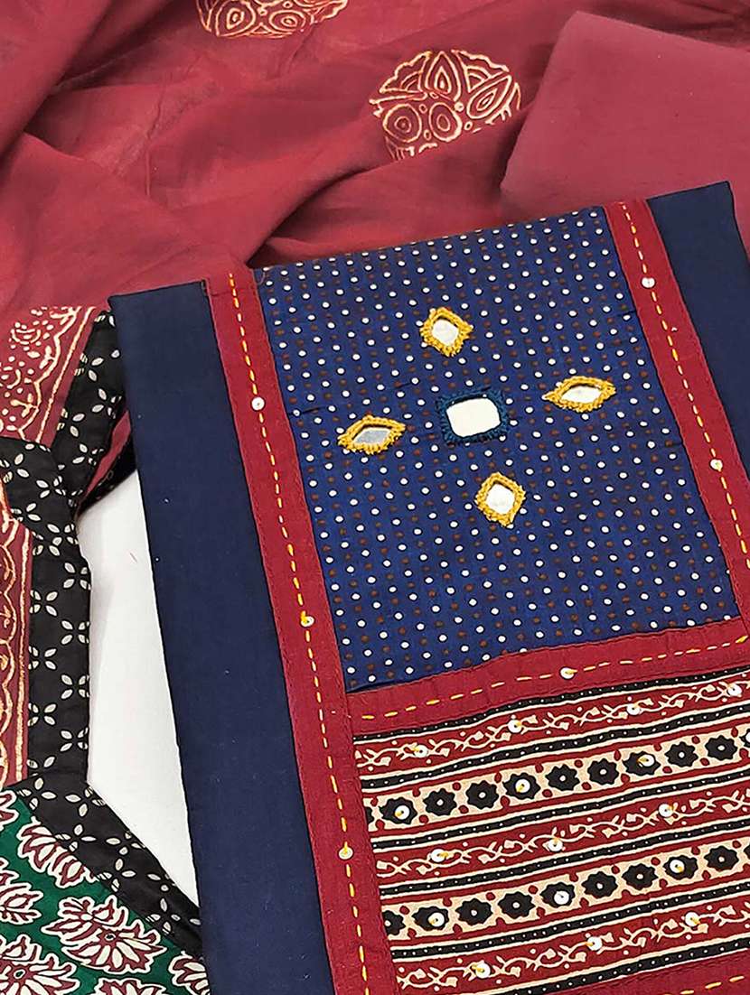 women printed unstitched suit set - 22286932 -  Standard Image - 1