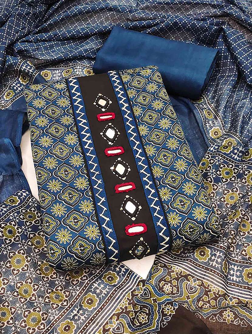 women printed unstitched suit set