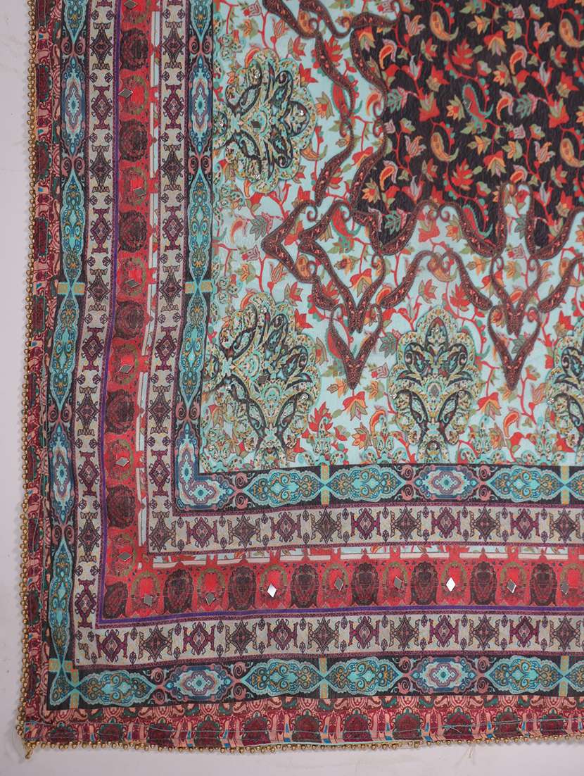 women solid with work three quarter sleeve kurta pant with dupatta set - 22287126 -  Standard Image - 6