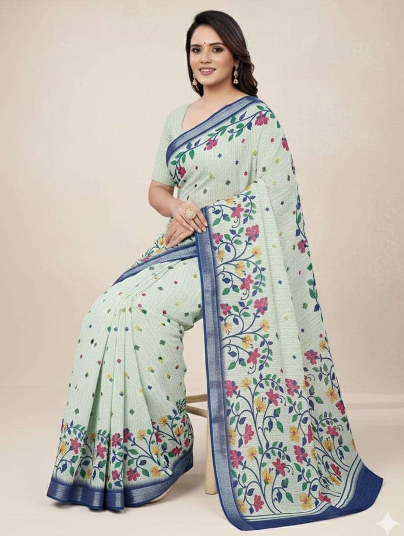 Women Self Design Handloom Saree With Blouse - 22287129 -  Standard Image - 1