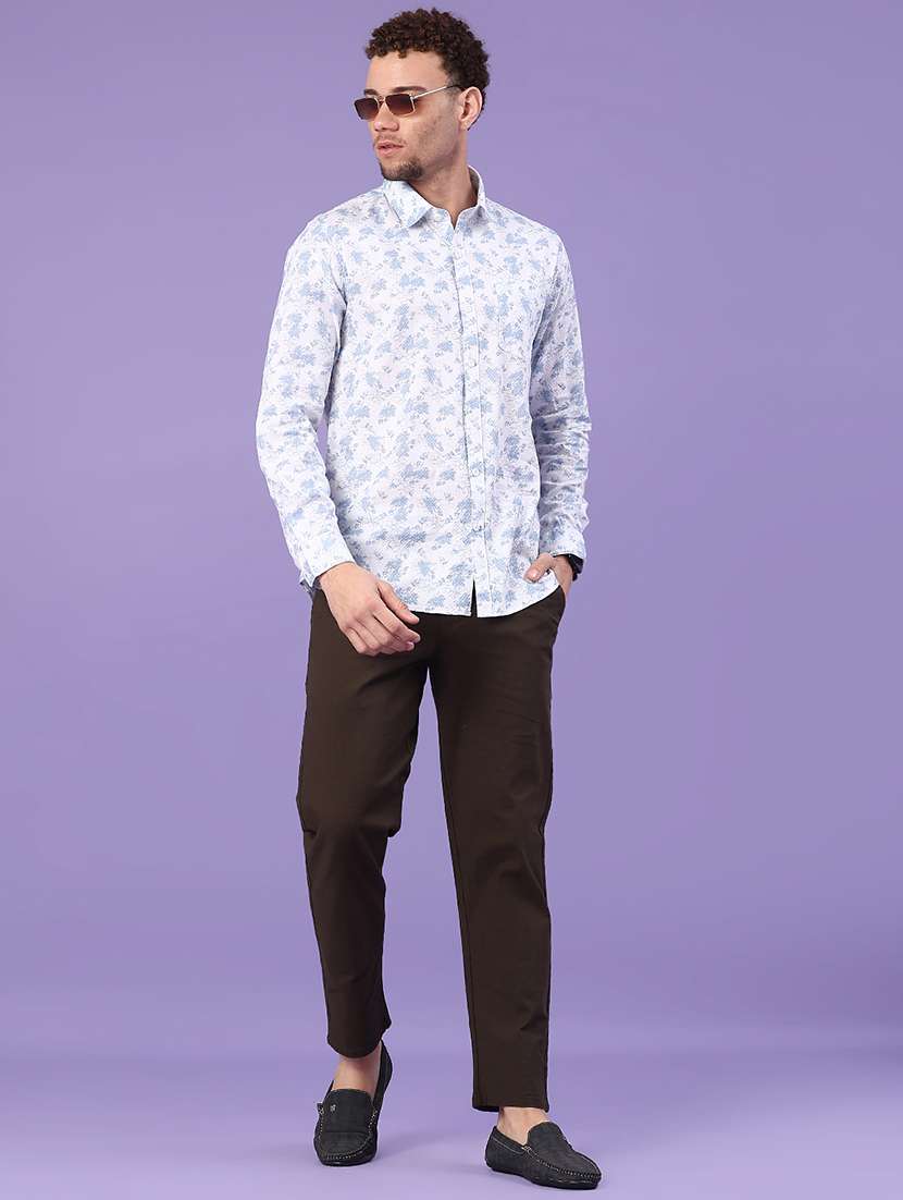 men printed long sleeve collared shirt - 22287304 -  Standard Image - 4