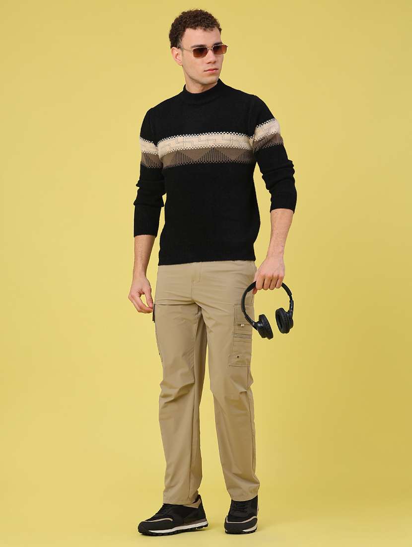 men self design long sleeve regular fit pullover  - 22287361 -  Standard Image - 4