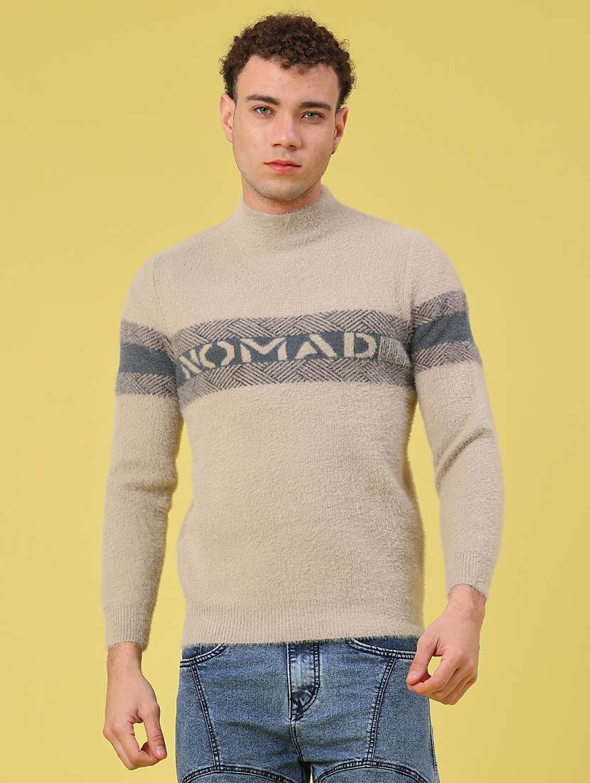 men self design long sleeve regular fit pullover  - 22287362 -  Standard Image - 1
