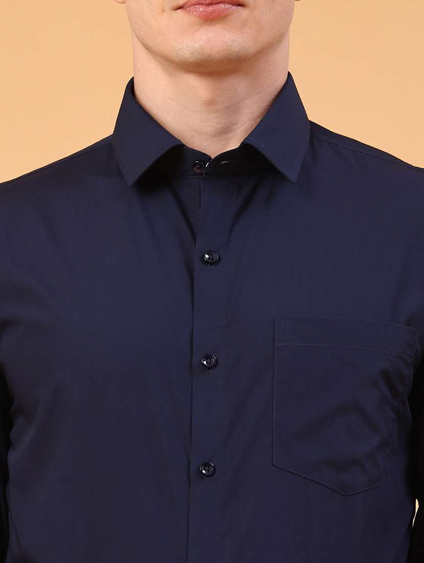 men solid long sleeve slim fit formal shirt - 22287376 -  Standard Image - 1