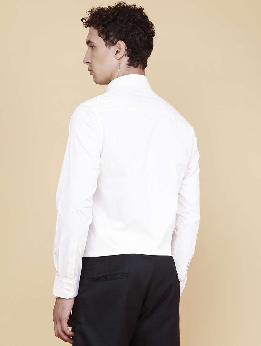 men solid long sleeves formal shirt - 22287377 -  Standard Image - 4