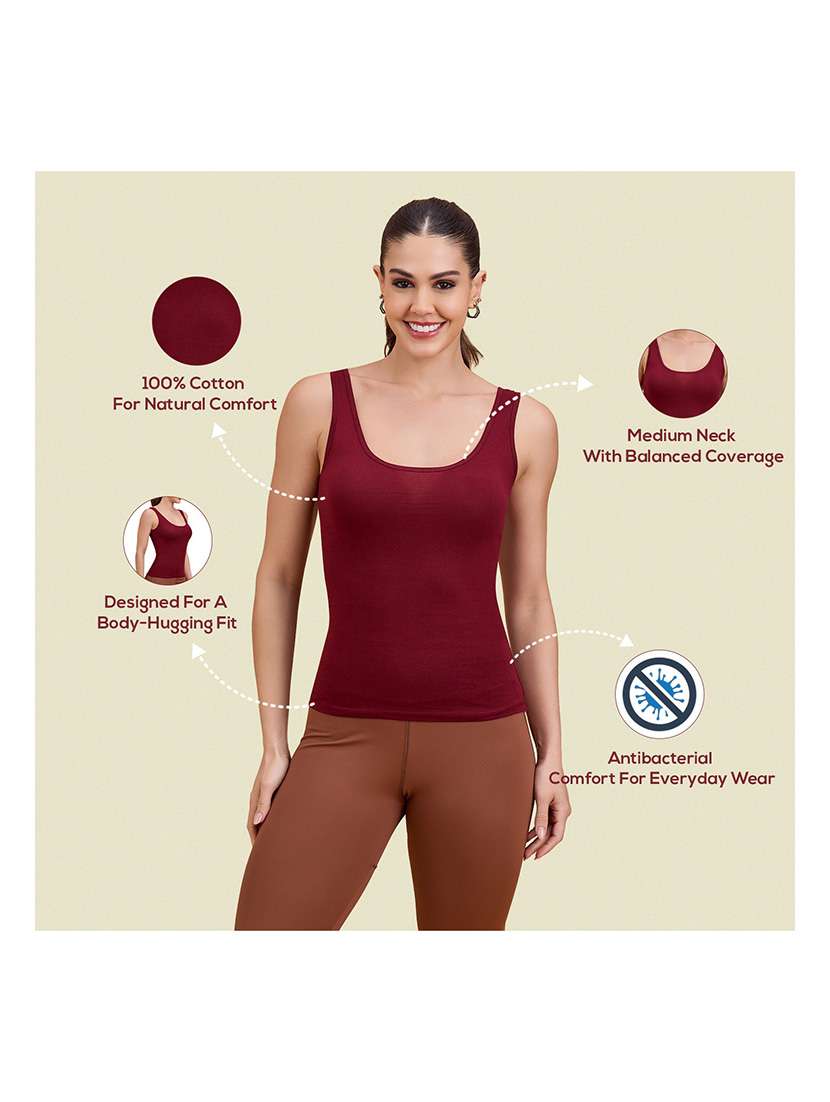 women solid sleeveless camisole - 22287610 -  Standard Image - 4