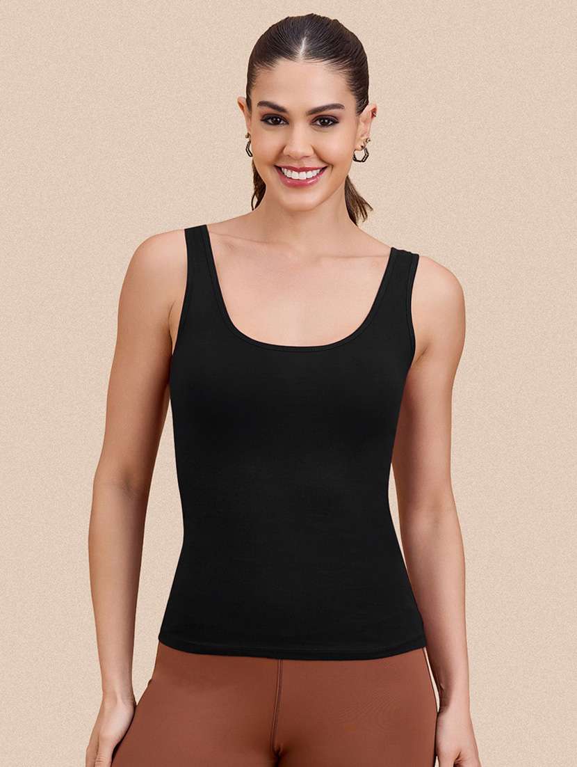 women peack of 2 solid sleeveless camisole - 22287619 -  Standard Image - 1