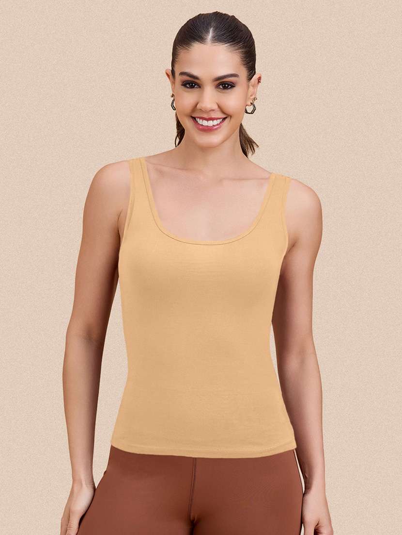 women pack of 3 solid sleeveless camisole - 22287623 -  Standard Image - 1