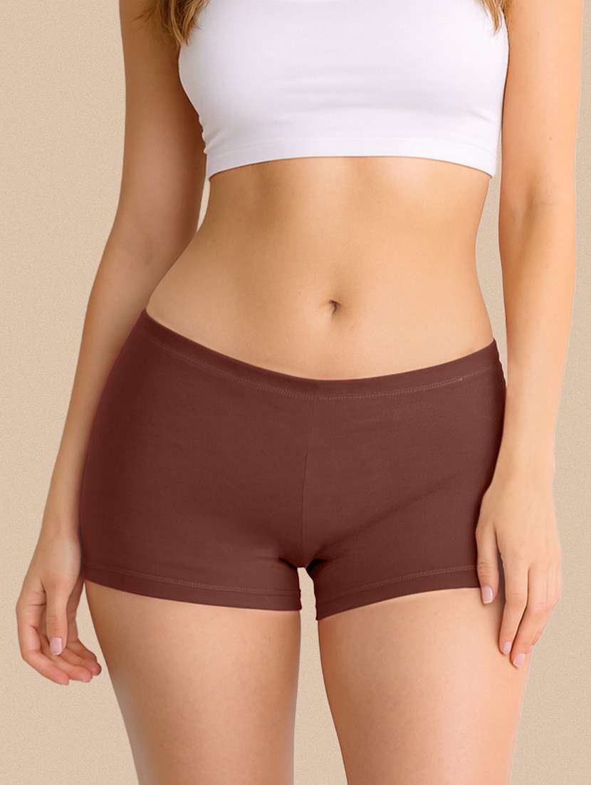 women pack of 3 solid boy shorts panty - 22287629 -  Standard Image - 1