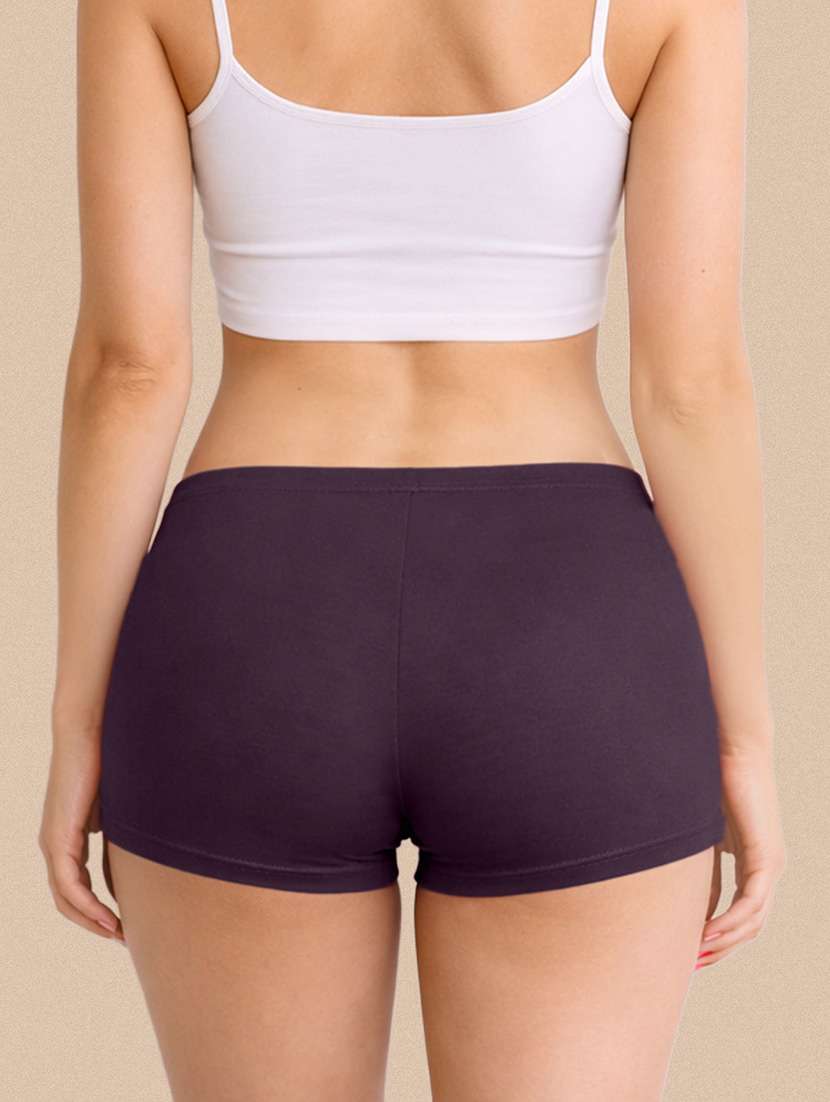 women pack of 3 solid boy shorts panty - 22287629 -  Standard Image - 4