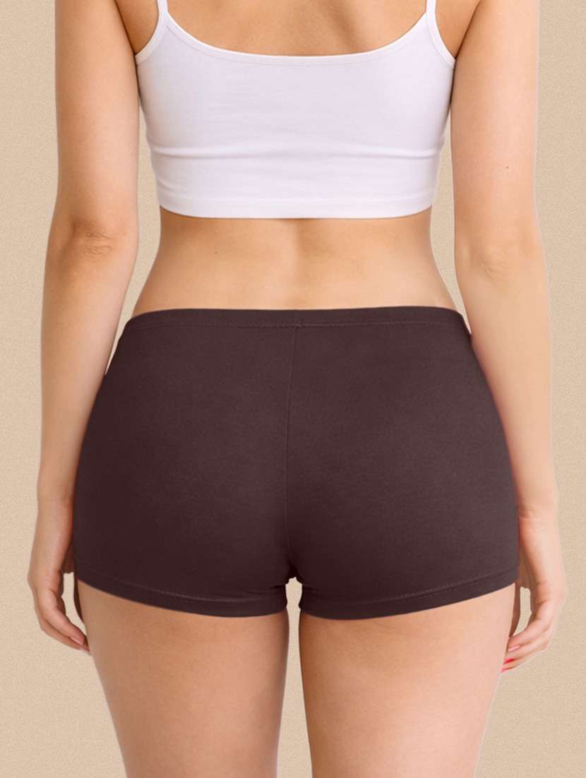 women pack of 3 solid boy shorts panty - 22287629 -  Standard Image - 6