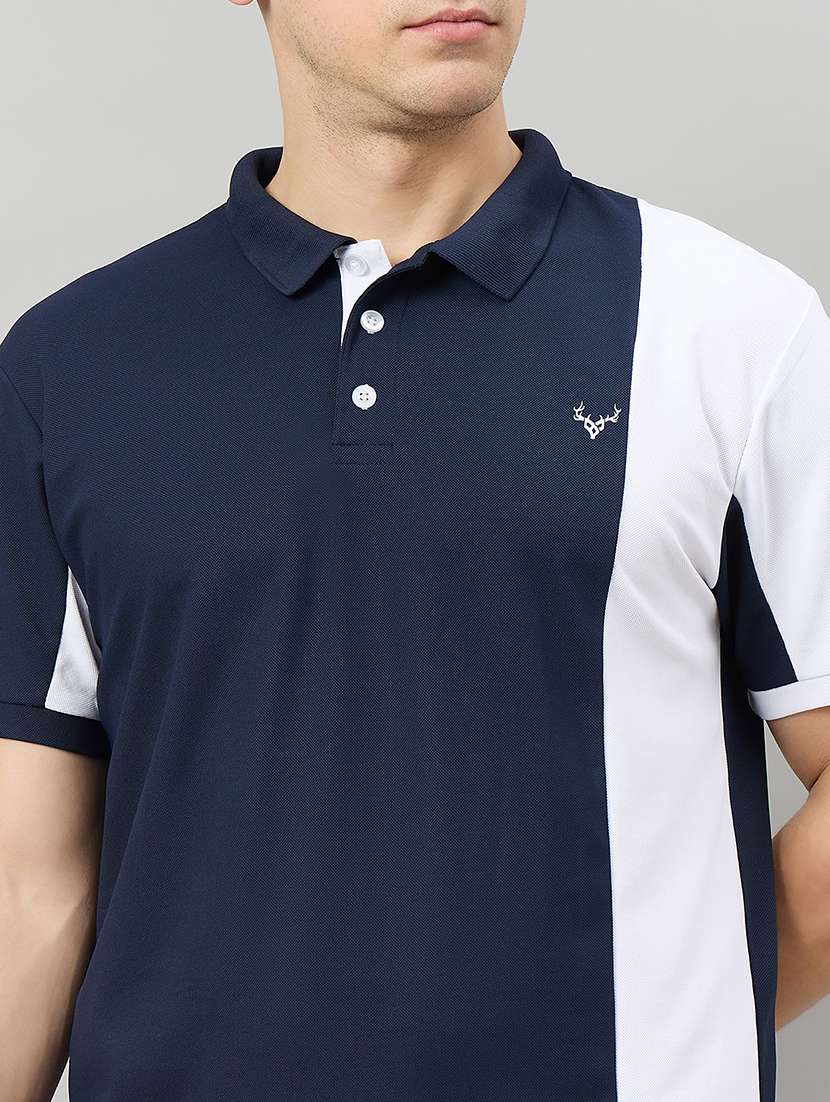 men color blocked short sleeve polo t-shirt - 22287630 -  Standard Image - 4